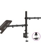 vidaXL fekete acél monitorállvány VESA 75/100 mm