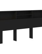vidaXL fekete áthidaló szekrény 220 x 19 x 1015 cm