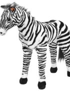 vidaXL fekete-fehér álló zebra plüssjáték XXL