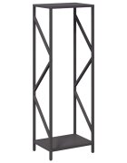 vidaXL fekete hidegen hengerelt acél tűzifatároló 34x25x100 cm