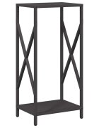 vidaXL fekete hidegen hengerelt acél tűzifatároló 34x25x70 cm