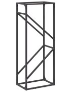 vidaXL fekete hidegen hengerelt acél tűzifatároló 40x25x100 cm