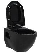 vidaXL fekete kerámia fali WC csésze