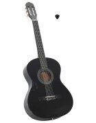 vidaXL fekete klasszikus hársfa gitár kezdőknek 4/4 39