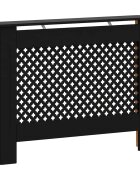 vidaXL fekete MDF radiátorburkolat 112 x 19 x 815 cm