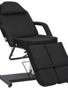 vidaXL fekete műbőr kozmetikai kezelőszék 180 x 62 x 78 cm