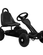 vidaXL Fekete pedálos gokart pneumatikus gumikkal
