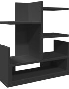 vidaXL fekete szerelt fa asztali szervező 49 x 20 x 525 cm
