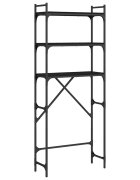 vidaXL fekete szerelt fa mosógéppolc 67 x 25 x 163 cm