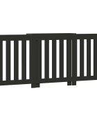 vidaXL fekete szerelt fa radiátorburkolat 205 x 215 x 835 cm