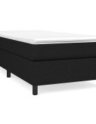 vidaXL fekete szövet rugós ágy matraccal 80 x 200 cm