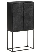vidaXL fekete tömör akácfa és mangófa tálalószekrény 60 x 30 x 120 cm