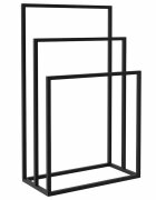 vidaXL fekete vas szabadon álló törölközőtartó 48 x 24 x 79 cm