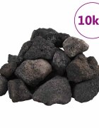 vidaXL fekete vulkanikus kőzetek 5-8 cm 10 kg