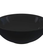 vidaXL fényes fekete kerámia mosdókagyló Ø28x10 cm
