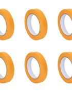 vidaXL Festő Maszkoló Szalagok 6 db Sárga 19mm x 50m Papír