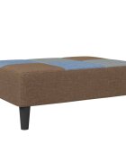 vidaXL foltvarrott szövet lábzsámoly 77x55x31 cm