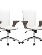 vidaXL Forgós Irodai Székek 2 db Műbőr 69 x 61 x 104 cm