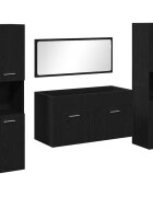 vidaXL Fürdőszoba bútor szett 4 db Fekete tölgy 90 x 385 x 46 cm