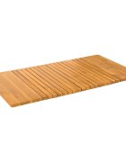 vidaXL Fürdőszoba szőnyeg Természetes 100 x 55 cm Tömör Akácfa