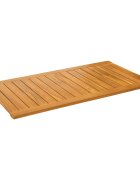 vidaXL Fürdőszoba szőnyeg Természetes 100 x 55 cm Tömör Akácfa