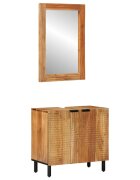 vidaXL Fürdőszobai Szekrény Szett 2 db Természetes 62 x 33 x 58 cm