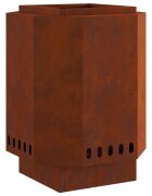 vidaXL Füstmentes Tűzgyűrű Rozsdás 38 x 38 x 51 cm Időjárásálló Acél