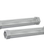 vidaXL Füstölő Cső 2 db 5 x 5 x 30 cm Rozsdamentes acél 304 Ezüst