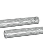 vidaXL Füstölő Cső 2 db Ø 5 x 30 cm Rozsdamentes acél 304 Ezüst