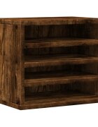 vidaXL füstös tölgy színű szerelt fa asztali szervező 36x26x295 cm