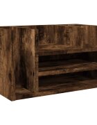 vidaXL füstös tölgy színű szerelt fa asztali szervező 445x24x25 cm