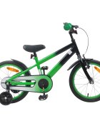vidaXL Gyerekbicikli 16 Hüvelyk 4-6 éves korig Zöld Fekete