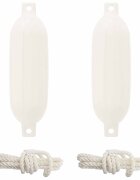 vidaXL Hajó 2 db Ø 11 x 40 cm Fehér PVC