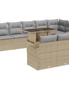 vidaXL Hálószoba szett 9 db Bézs Poli rattan