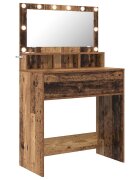 vidaXL Hálószobai Öltözködő Asztalok Antik Fa 80 x 395 x 135 cm