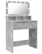vidaXL Hálószobai Öltözködő Asztalok Beton Szürke 80 x 396 x 135 cm