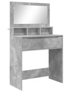 vidaXL Hálószobai Öltözködő Asztalok Beton Szürke 80 x 396 x 135 cm