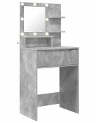 vidaXL Hálószobai Öltözködő Asztalok Beton Szürke 80 x 396 x 135 cm
