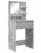 vidaXL Hálószobai Öltözködő Asztalok Beton Szürke 80 x 396 x 135 cm