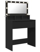 vidaXL Hálószobai Öltözködő Asztalok Fekete 80 x 395 x 135 cm