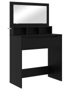 vidaXL Hálószobai Öltözködő Asztalok Fekete 80 x 396 x 135 cm