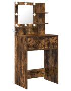 vidaXL Hálószobai Öltözködő Asztalok Füstös Tölgy 60 x 395 x 135 cm