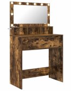 vidaXL Hálószobai Öltözködő Asztalok Füstös Tölgy 80 x 395 x 135 cm
