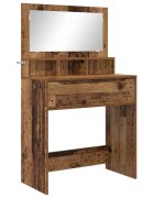 vidaXL Hálószobai Öltözködő Asztalok Öreg fa 80 x 396 x 135 cm