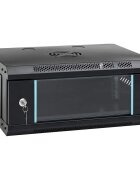 vidaXL Hálózati szekrény tárolóval Black 530 x 400 x 210 mm Acél