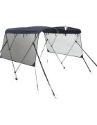 vidaXL háromágú bimini tető hálós oldalfalakkal 183x(185-198)x137 cm