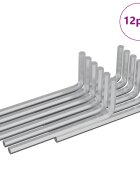 vidaXL Hatos Kulcs 12 db Ezüst 22 x 66 mm Acél