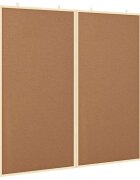 vidaXL Hirdetőtábla 100 x 100 x 14 cm Tömör fenyőfa Barna