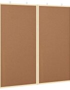 vidaXL Hirdetőtábla 80 x 80 x 1.4 cm Tömör fenyőfa Barna Összecsukható