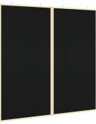 vidaXL Hirdetőtábla Fekete 100 x 100 x 14 cm Tömör fenyőfa